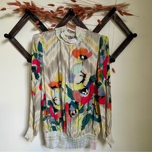 Anthropologie Blank London Floral watercolor Top